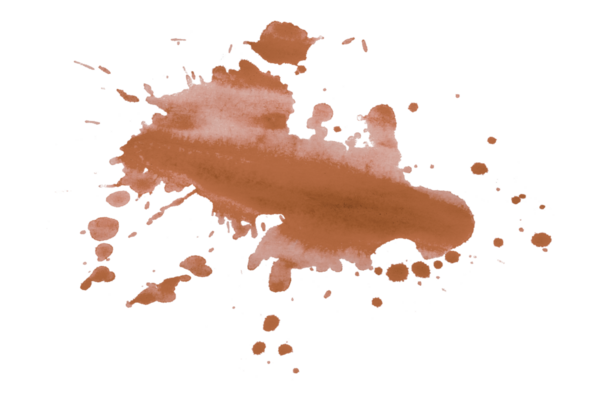 kahverengi fırça boya lekesi şeffaf arkaplanda izole