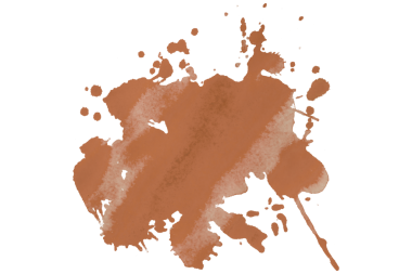 kahverengi fırça boya lekesi şeffaf arkaplanda izole