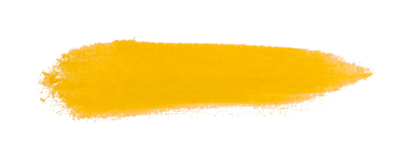 Sarı fırça şeffaf arkaplanda izole edildi