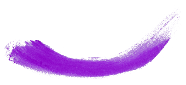 şeffaf arkaplanda izole edilmiş mor fırça