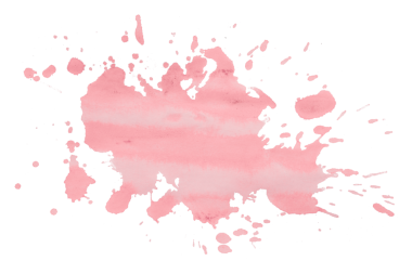 Pembe fırça boya lekesi şeffaf arkaplanda izole edildi