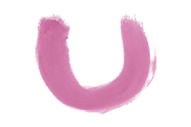 Pembe fırça şeffaf arkaplanda izole edildi