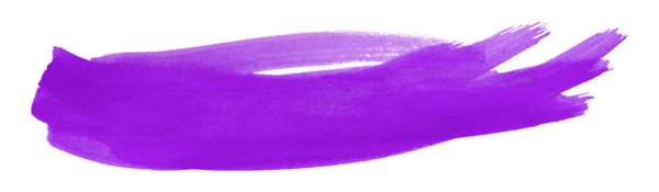 şeffaf arkaplanda izole edilmiş mor fırça