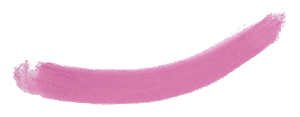 Pembe fırça şeffaf arkaplanda izole edildi