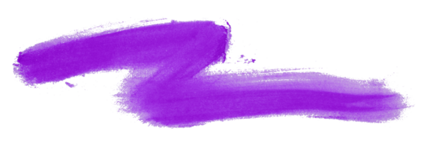 şeffaf arkaplanda izole edilmiş mor fırça