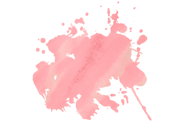 Pembe fırça boya lekesi şeffaf arkaplanda izole edildi