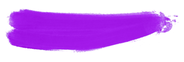 şeffaf arkaplanda izole edilmiş mor fırça