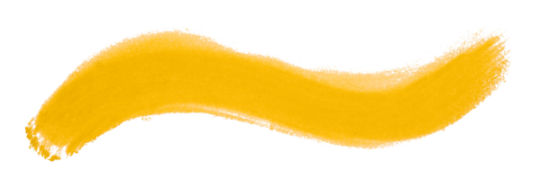 Sarı fırça şeffaf arkaplanda izole edildi
