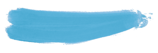 Açık mavi fırça şeffaf arkaplanda izole edildi