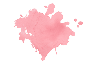 Pembe fırça boya lekesi şeffaf arkaplanda izole edildi