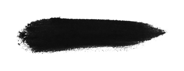 şeffaf arkaplanda siyah fırça izole edildi