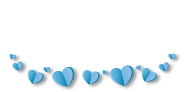 Açık mavi kağıt kalpler şeffaf arkaplanda izole edilmiş. Sevgililer Günü.