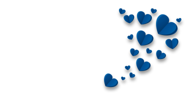 Mavi kağıt kalpler şeffaf arka planda izole edilmiş. Sevgililer Günü.