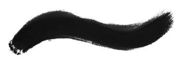 şeffaf arkaplanda siyah fırça izole edildi