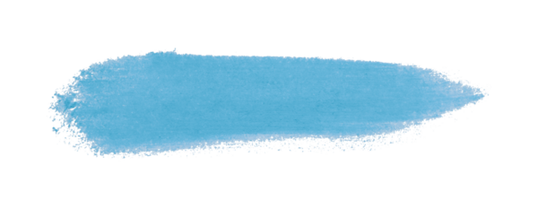 Açık mavi fırça şeffaf arkaplanda izole edildi