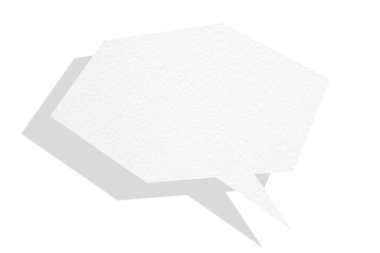 Beyaz sayfa konuşma baloncukları beyaz arkaplan üzerinde ayrıldı