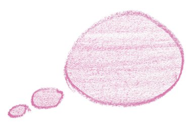 Beyaz arkaplanda ayrı pembe konuşma baloncukları