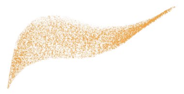 Beyaz arkaplanda turuncu boya fırçası darbelerini ayır.