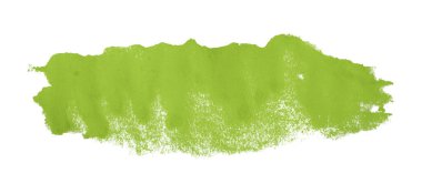 Yeşil suluboya arka plan. Sanatsal el çizimi. Beyaz arkaplanda izole.