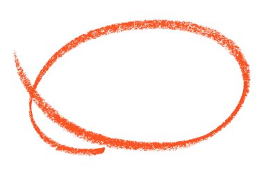 Beyaz arkaplanda izole edilmiş kırmızı kalem işaretli daire