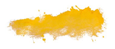 Sarı suluboya arka plan. Sanatsal el çizimi. Beyaz arkaplanda izole.