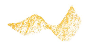 Sarı boya fırçası darbesi beyaz arkaplanda izole