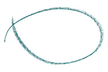 Beyaz arkaplanda izole edilmiş yeşil kalem işaretli daire