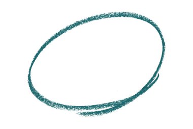 Beyaz arkaplanda izole edilmiş yeşil kalem işaretli daire