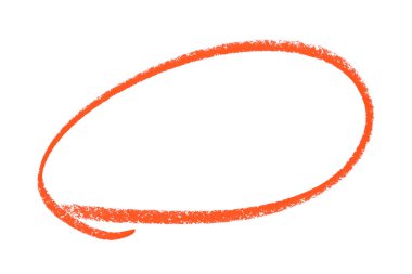 Beyaz arkaplanda izole edilmiş kırmızı kalem işaretli daire