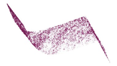 Mor boya fırçası darbesi beyaz arkaplanda izole