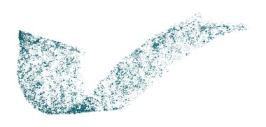 Beyaz arkaplanda yeşil boya fırçası darbesi izole