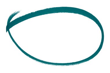 Beyaz arkaplanda izole edilmiş yeşil kalem işaretli daire