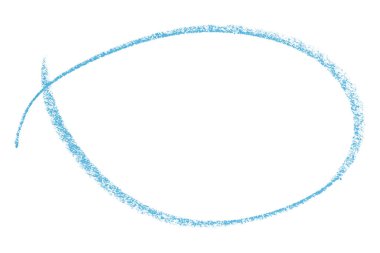 Açık mavi kalem vurgulama daire işareti beyaz arkaplanda izole