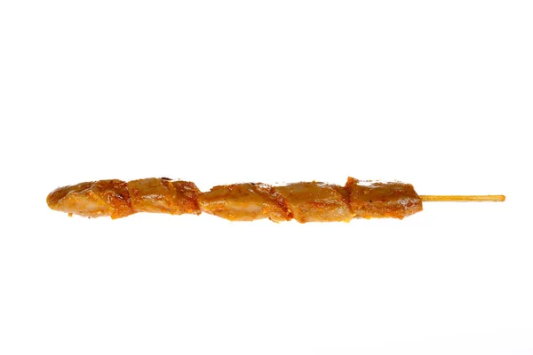 Kebaby Bílém Pozadí Detailní Záběr — Stock fotografie