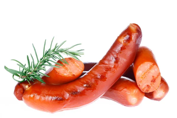 Sausages Isolated White Background — 스톡 사진
