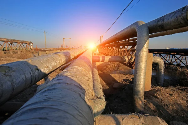 Oilfield Equipment Pipeline — Stock Photo, Image