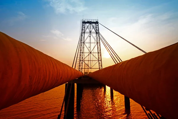 stock image Pipeline of oil fields