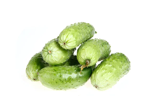 Fresh Cucumber Isolation White Backgroun — Stock Photo, Image