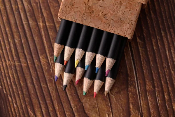 彩色铅笔 闭合型 — 图库照片