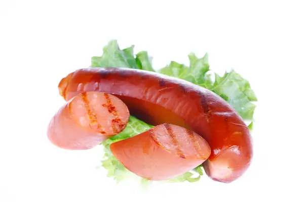 Sausages Isolated White Background — Φωτογραφία Αρχείου