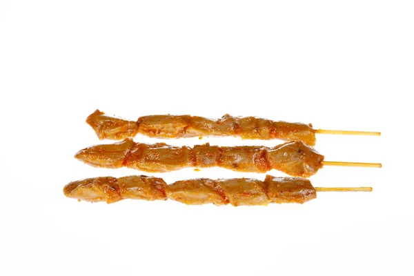 Kebabs White Background Close Picture — Stock Photo, Image