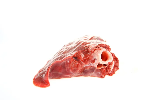 Beyaz Arka Planda Domuz Ciğeri — Stok fotoğraf