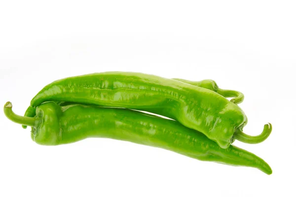 Isolated White Background Green Pepper — Stock Photo, Image