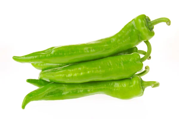Isolated White Background Green Pepper — Stock Photo, Image