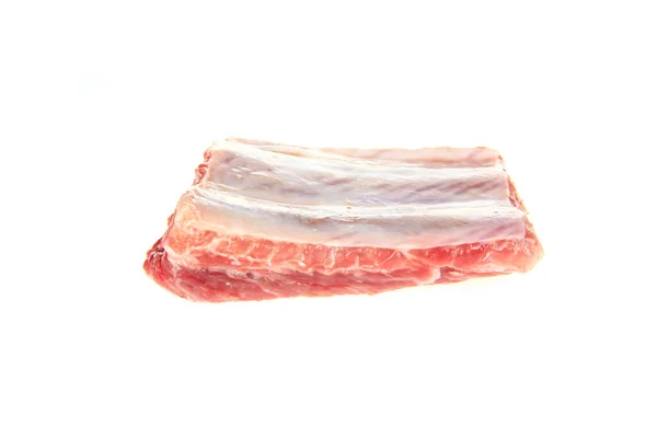 Frisches Schweinekotelett Auf Weißem Hintergrund — Stockfoto