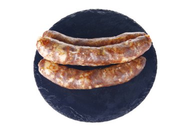 Sausages, isolated on a white background