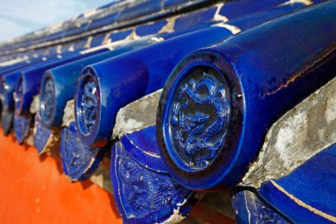 Arka plan olarak mavi kaplamalı fayanslar, gelenek.