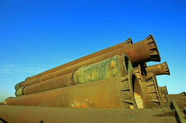 Paslı boru endüstrisi ekipmanları.
