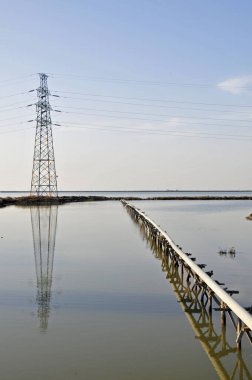 Su borusu ekipmanındaki pilon ve basit yansıma 