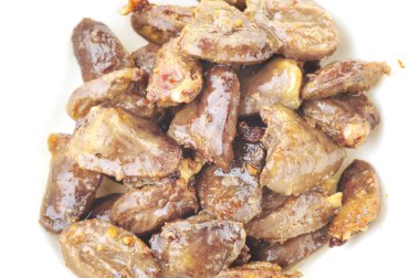 Birçok taze karides. Görüntüyü kapat.